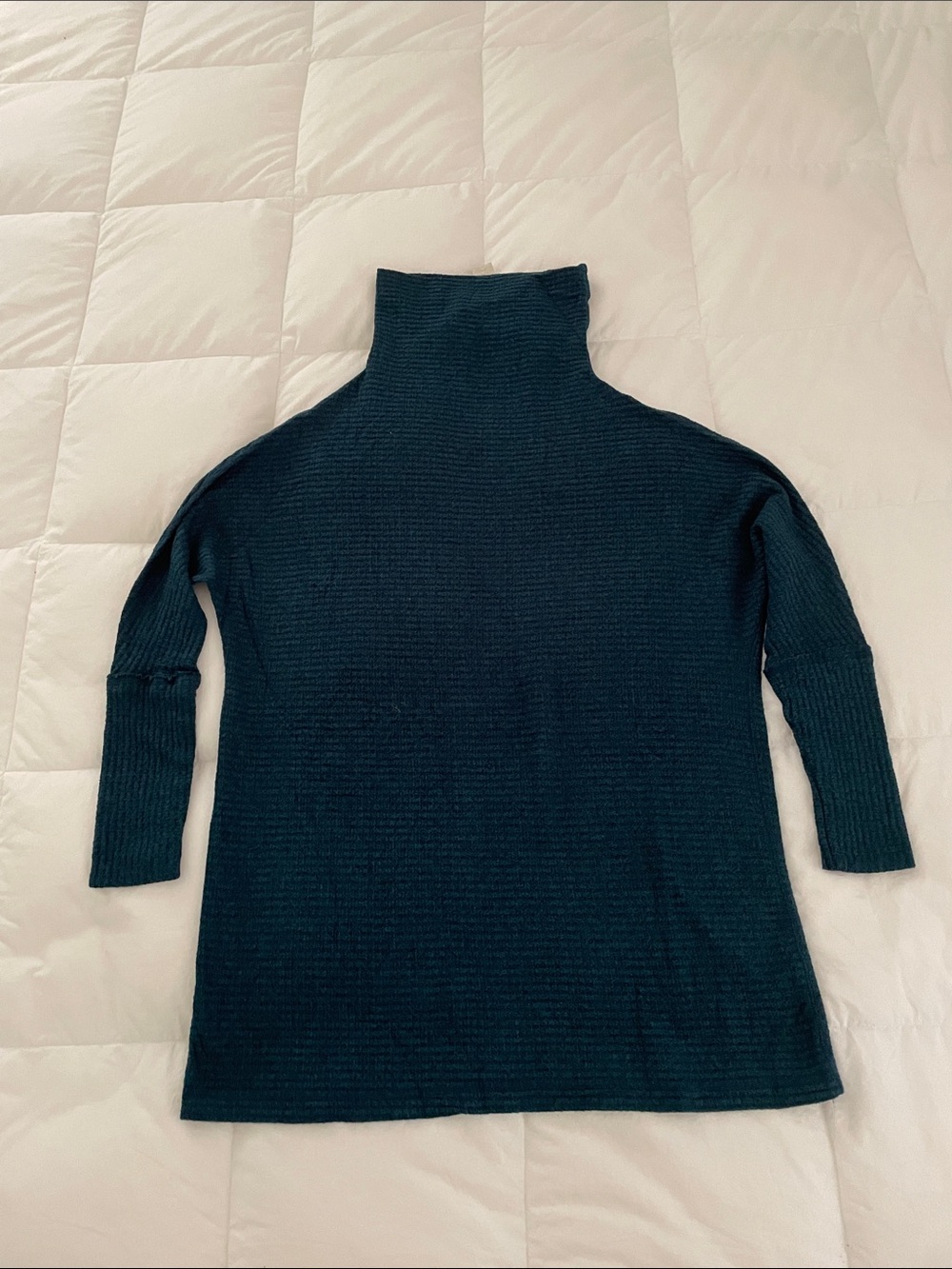 We The Free Teal Ribbed Knit Turtleneck